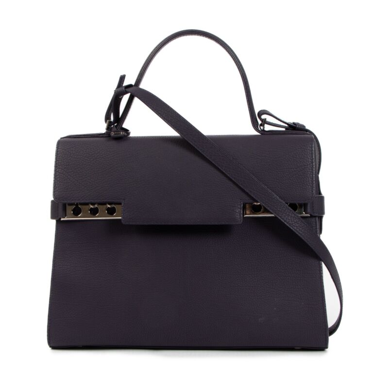 Delvaux Tempete Gm Calf Satchel in Black