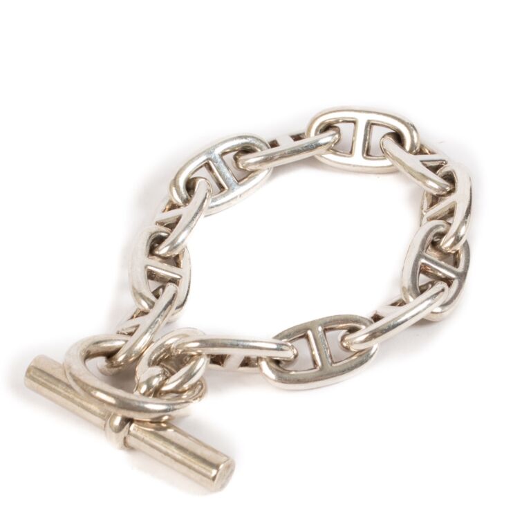 Hermès Silver Chaine D'ancre Large Model Bracelet - Size 12 Hermès Silver Chaine D'ancre Large Model Bracelet - Size 12