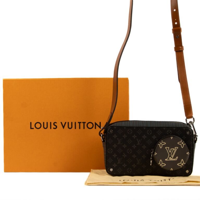 Black Louis Vuitton Monogram Eclipse Volga Crossbody Bag