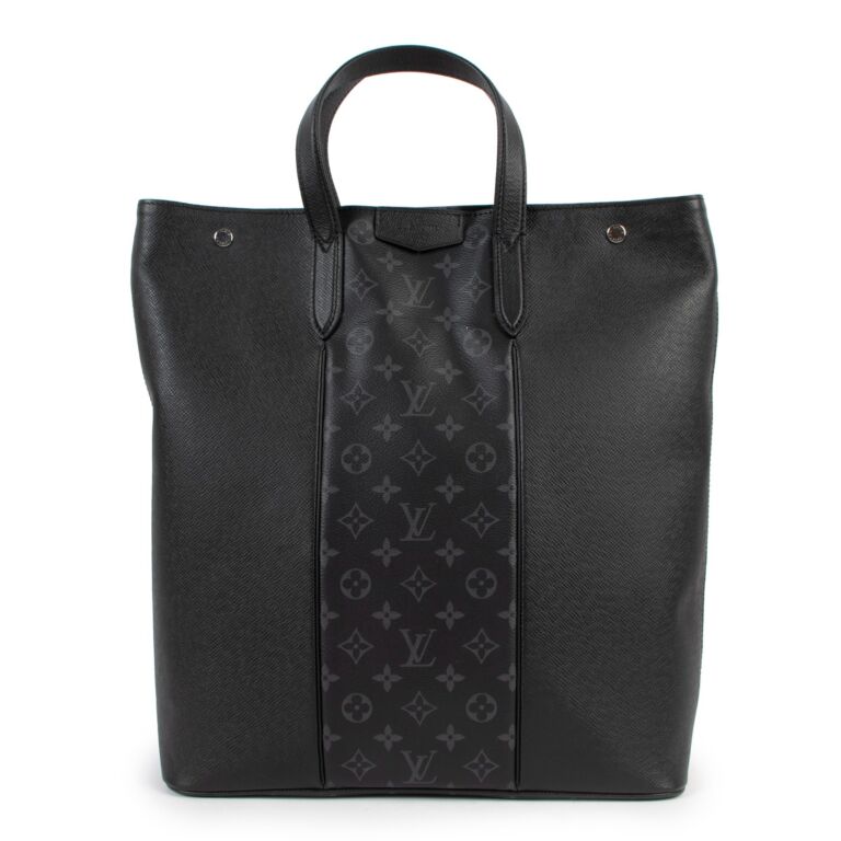 Louis Vuitton Black Taiga Leather and Monogram Eclipse Canvas