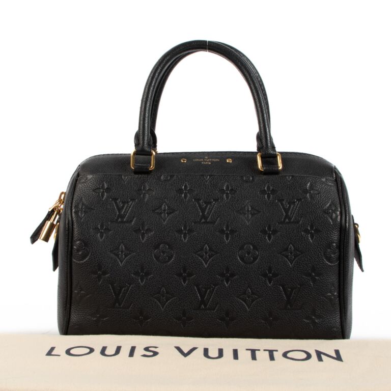 Louis Vuitton Speedy 25 Black Monogram Empreinte Labellov Buy and Sell Authentic Luxury