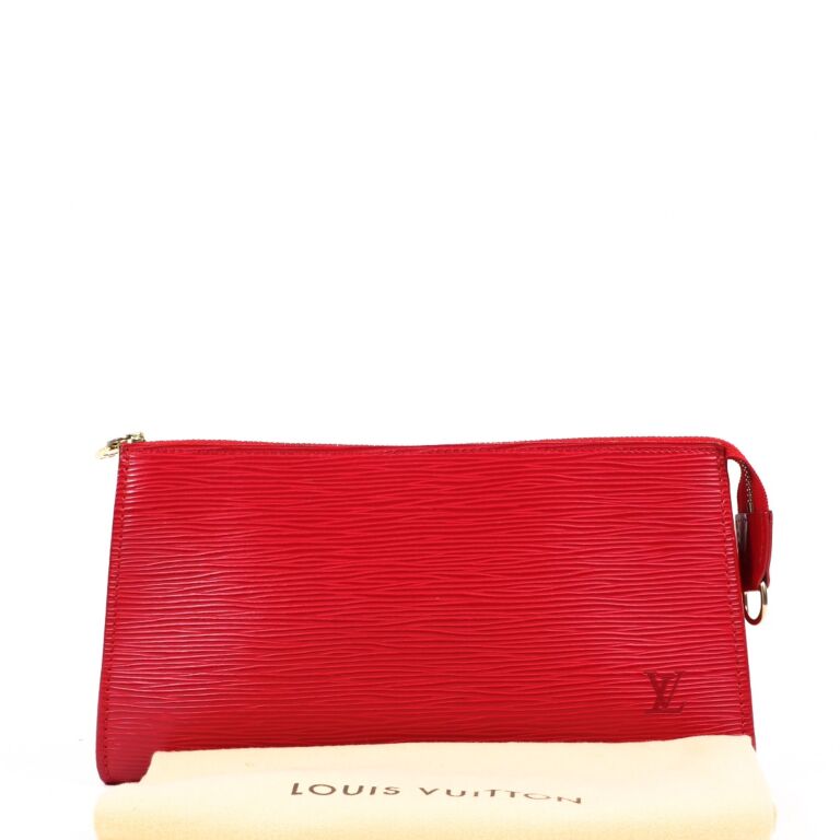 Louis Vuitton Handbag Epi 24 Pochette Accessories Red Leather