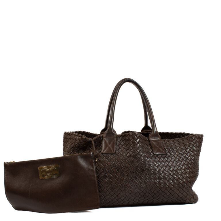 Bottega Veneta Brown Intrecciato Medium Cabas Bag