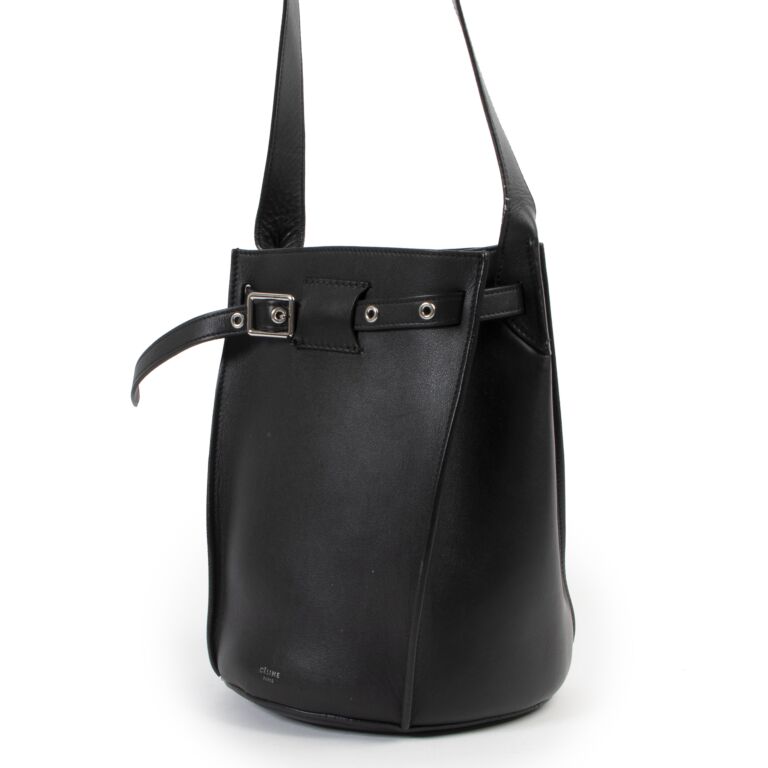 C line Black Leather Bucket Shoulder Bag Labellov Buy and