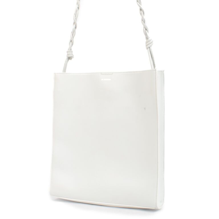 ★Jil Sander★ Medium Tangle Shoulder Bag White JSPU853172WU Jil Sander Tangle White Leather Medium Cross Body Bag