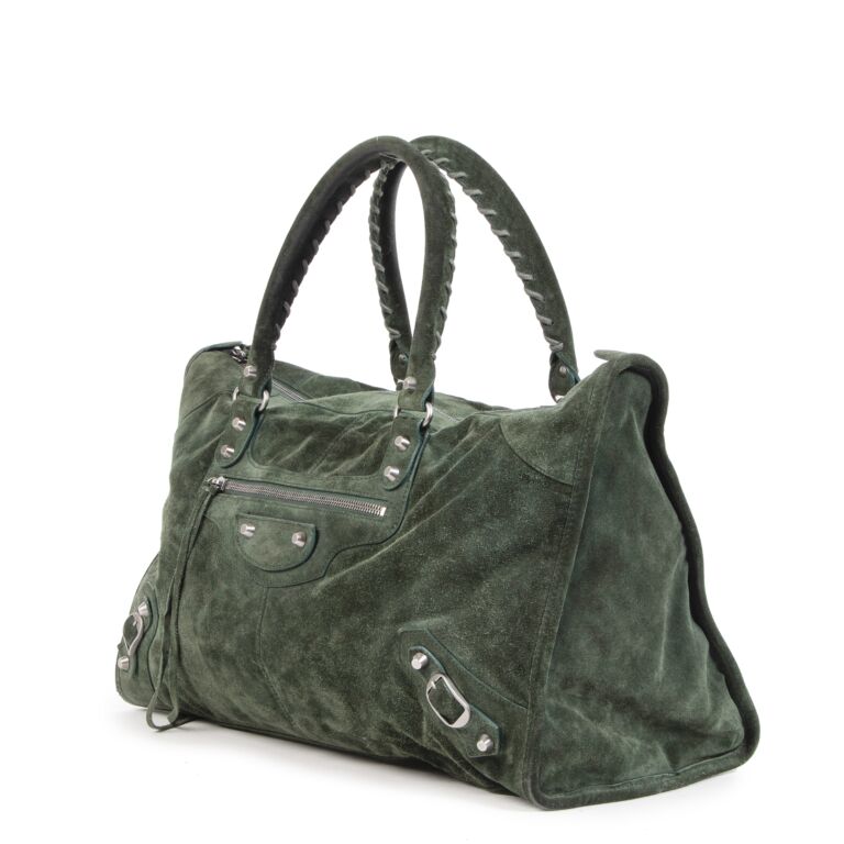 Balenciaga green clearance suede
