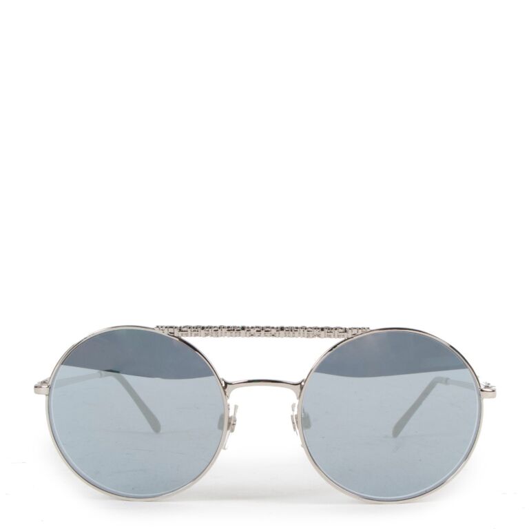 CHANEL Shield Runway Sunglasses 4215 Silver 407944