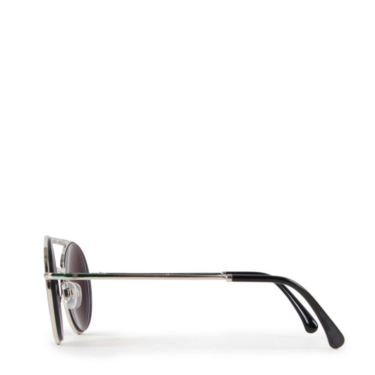 Chanel Silver Mirrored Round Sunglasses Labellov Buy and