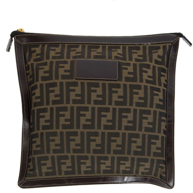 Fendi zucca on sale clutch