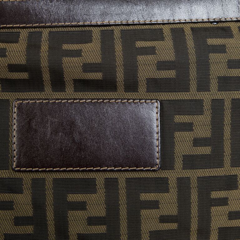 Fendi Zucca Clutch in Brown