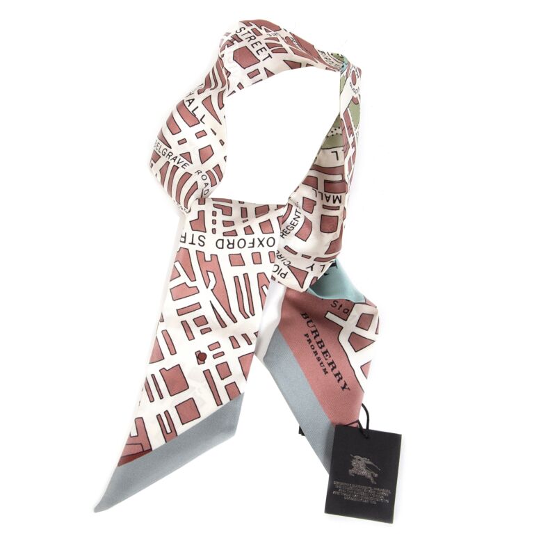 Burberry Skinny Silk Scarf Labellov Buy and Sell Authentic