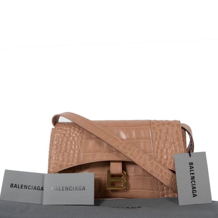 ショルダーバッグ・ポシェット BALENCIAGA Woman Shoulder bag Beige 781920210IW 9706 Balenciaga Beige Crocodile Embossed Downtown XS Bag
