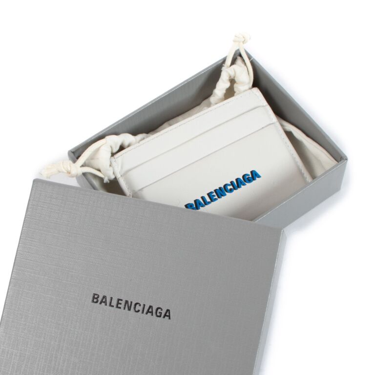 Balenciaga White Leather Card Holder ○ Labellov ○ Buy and