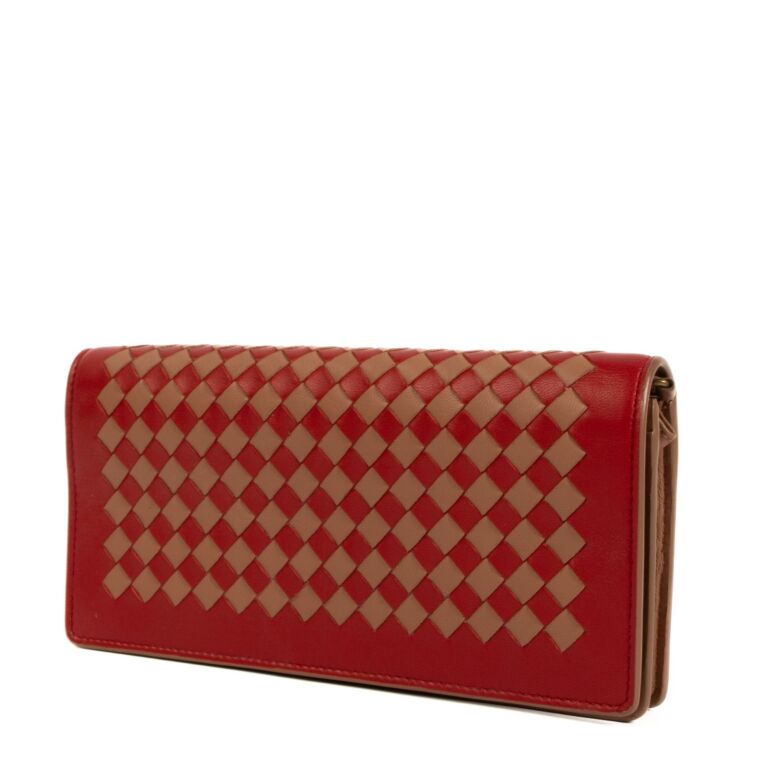 bottega veneta wallet red