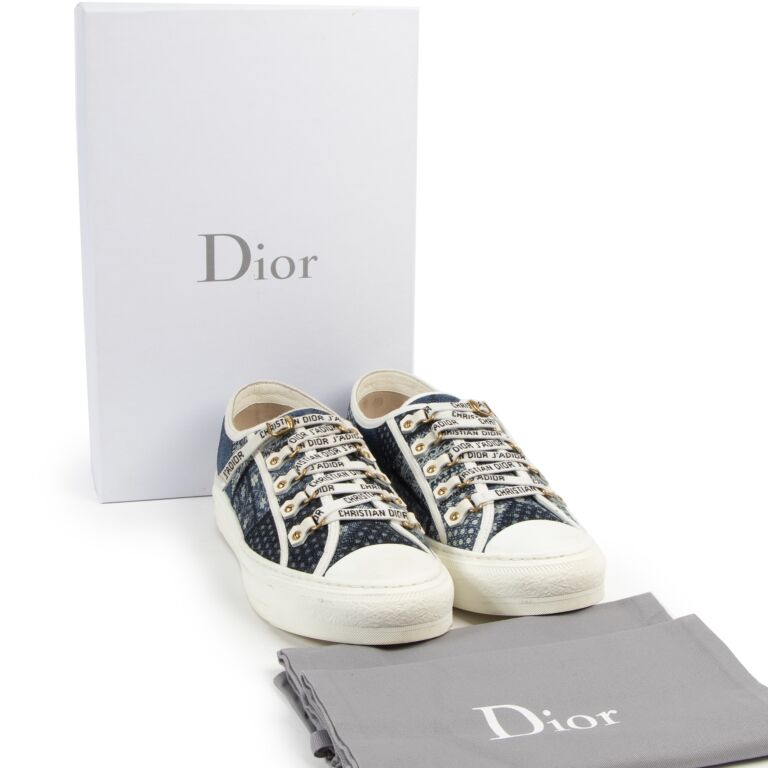 Dior Walk 'n Dior Denim Patchwork Sneakers - size 40 ○ Labellov