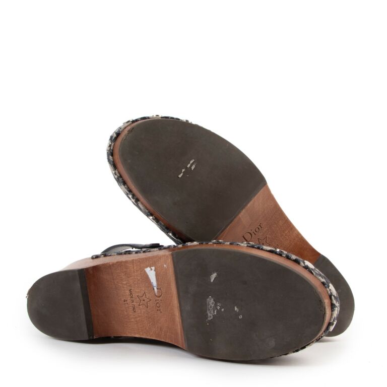 Christian Dior Blue Diorquake Oblique Clogs - Size 41