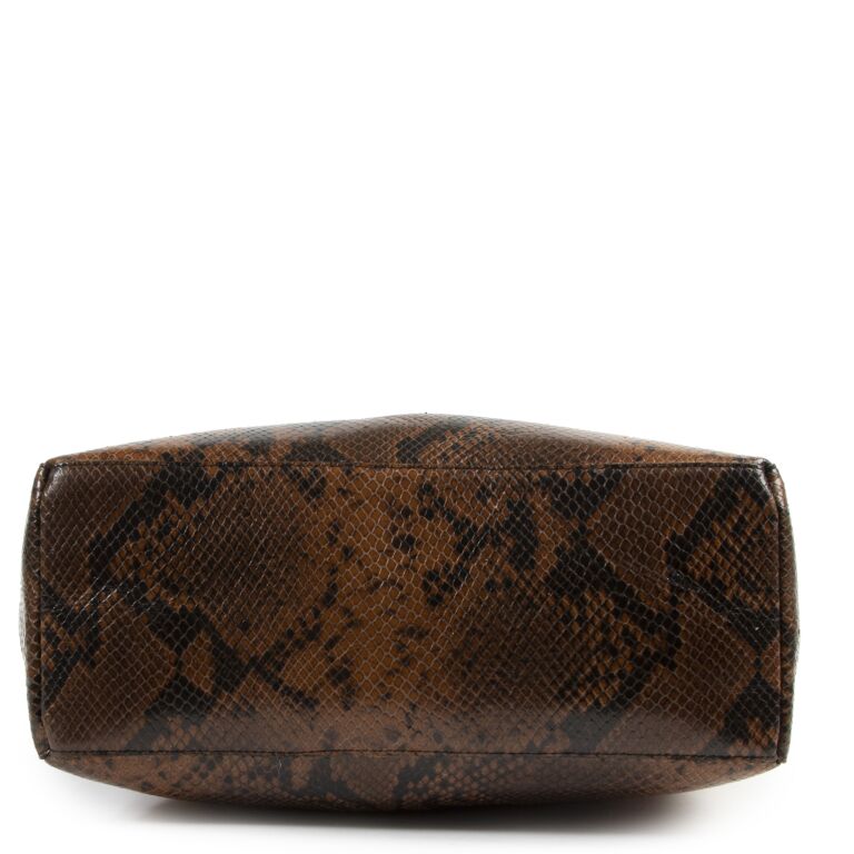 Dries Van Noten Brown Python Tote Bag ○ Labellov ○ Buy and
