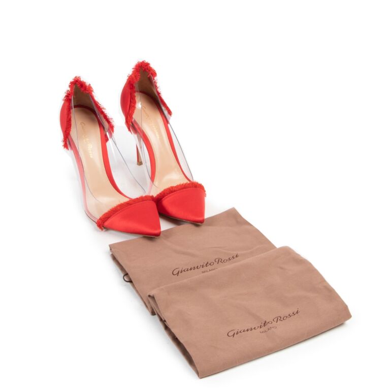 Gianvito rossi red plexi pumps online