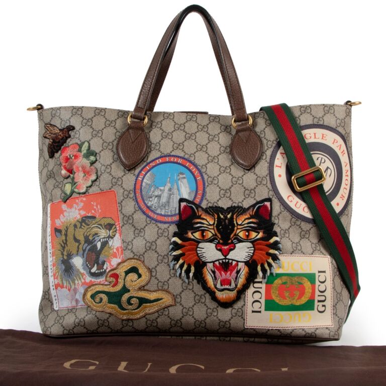 Gucci Courrier Soft GG Supreme Tote Bag Labellov Buy and