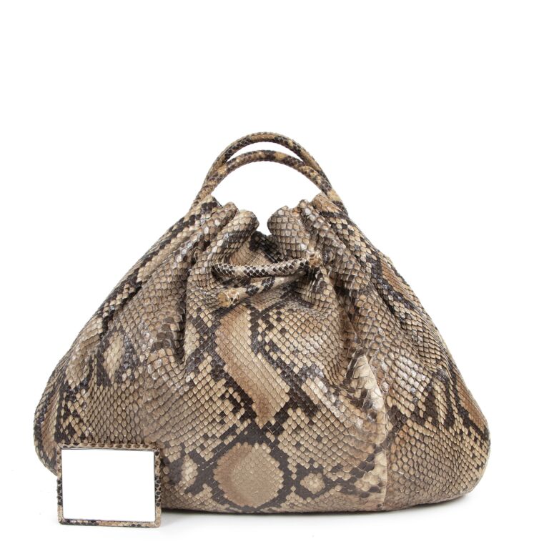 Bottega veneta python best sale pouch