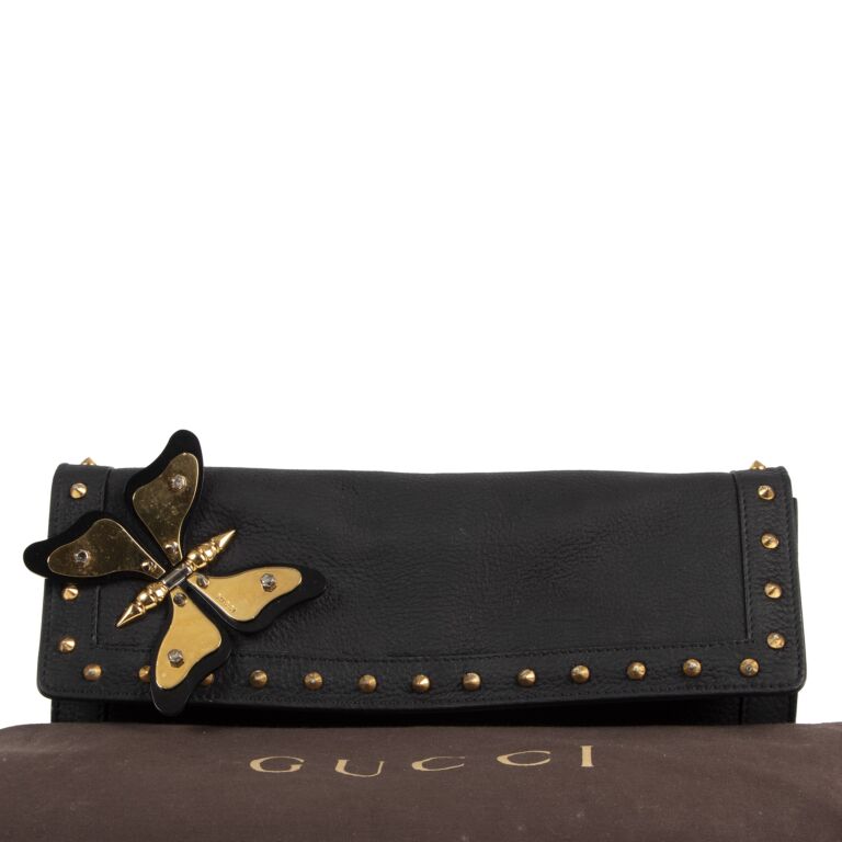 Gucci butterfly bag discount black