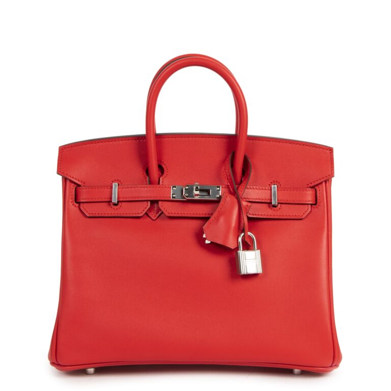 Hermès Birkin 25 Rouge De Coeur Veau Jonathan PHW Labellov Buy and Sell ...