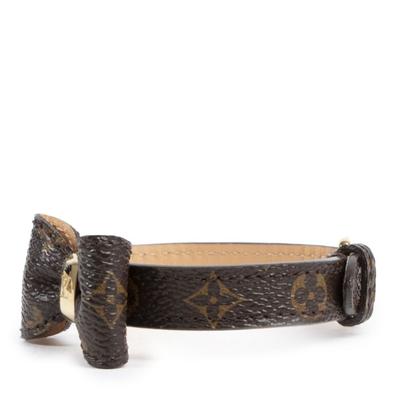 Louis Vuitton Leather Monogram Favorite Bow Bracelet - Brown, Brass Wrap,  Bracelets - LOU761984