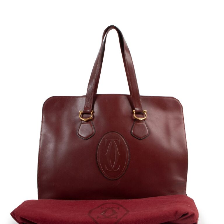Vintage cartier hotsell bag burgundy