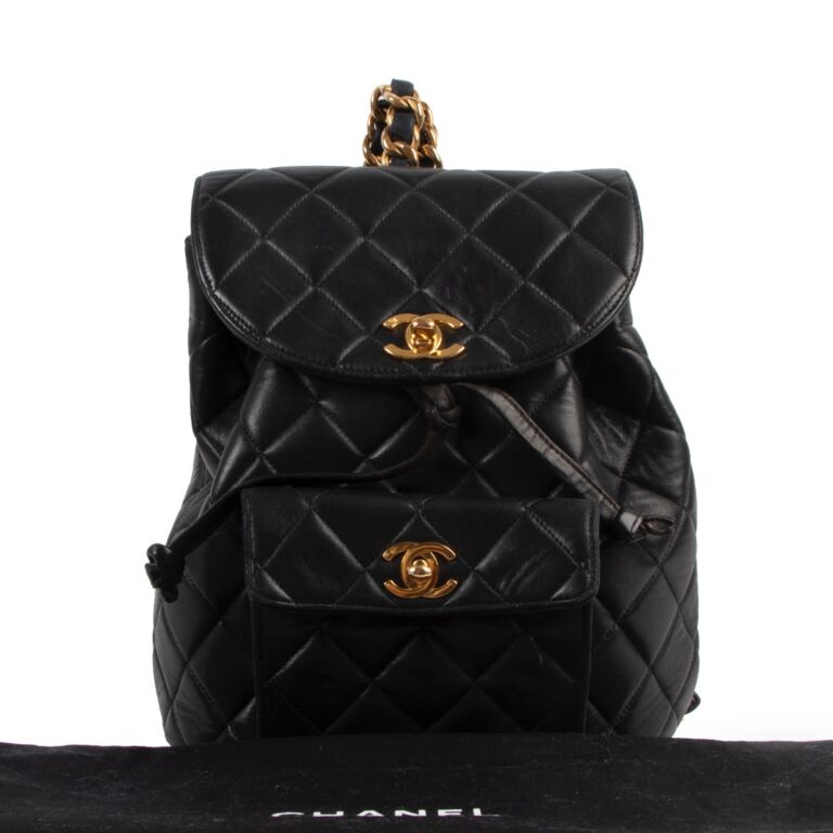 Chanel vintage cheap quilted backpack