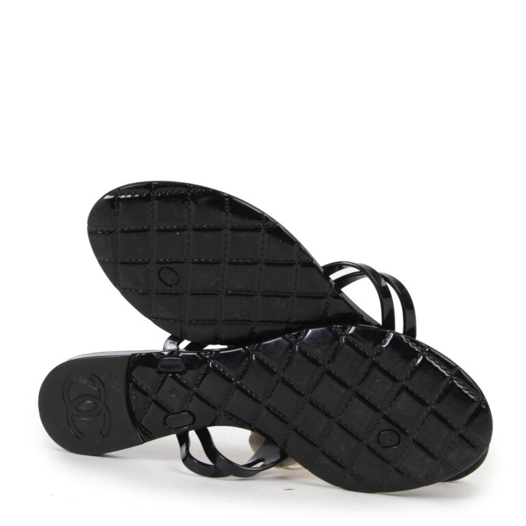 Chanel Black Flower Sandals Size 41 Labellov Buy and Sell