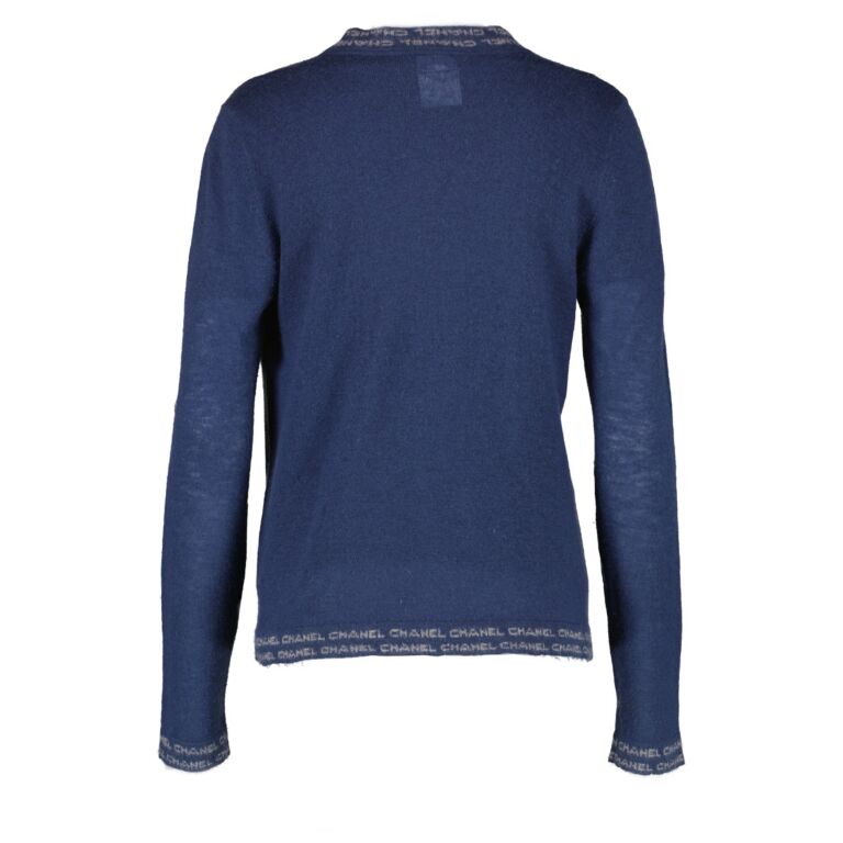 Chanel deals blue sweater