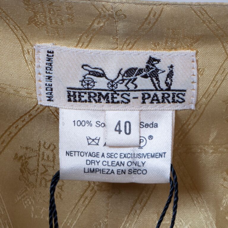 Hermès Vintage Hussar Tromp L'oeil Print Silk Waistcoat Vest