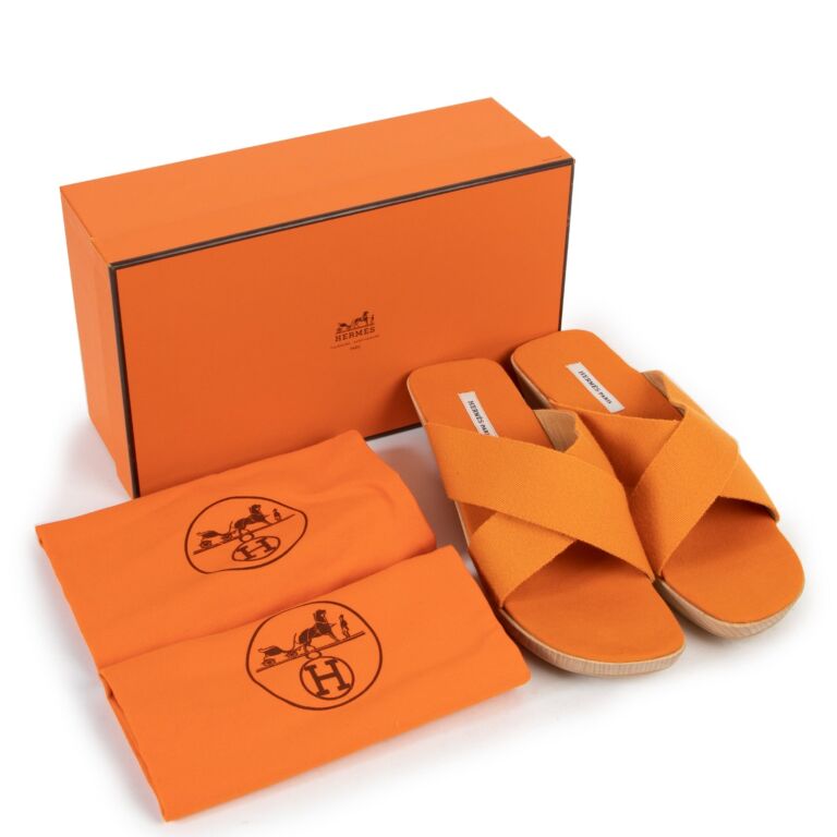 Orange best sale hermes slides