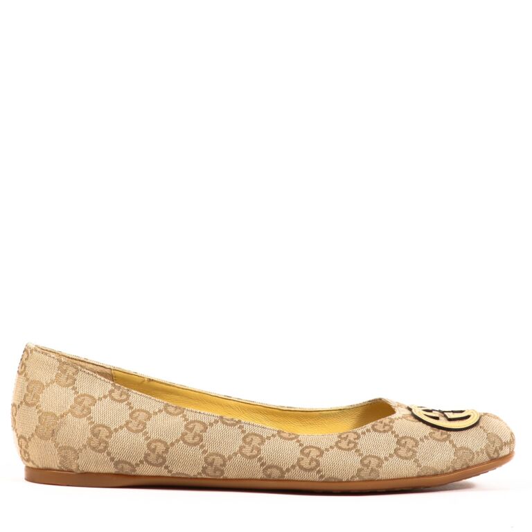 Gucci best sale canvas flats