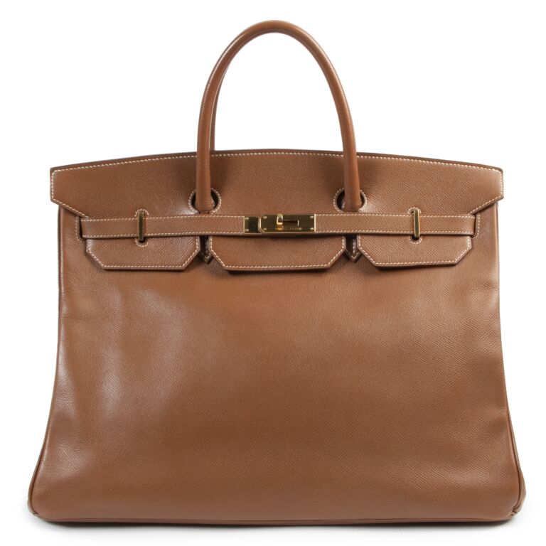 Hermes Birkin 40cm Gold Cuir Courchevel Labellov Buy and Sell Authentic Luxury
