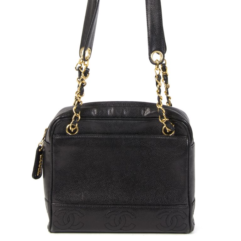Chanel Black Caviar CC Shoulder Bag Labellov Buy and Sell