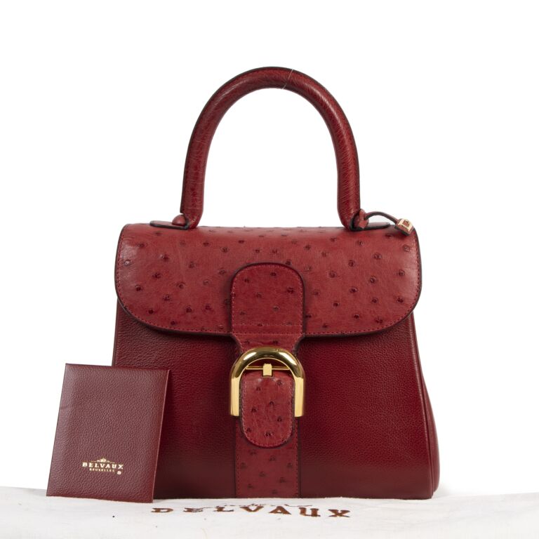 A Delvaux Brillant PM, Bordeaux leather handbag A Delvau…