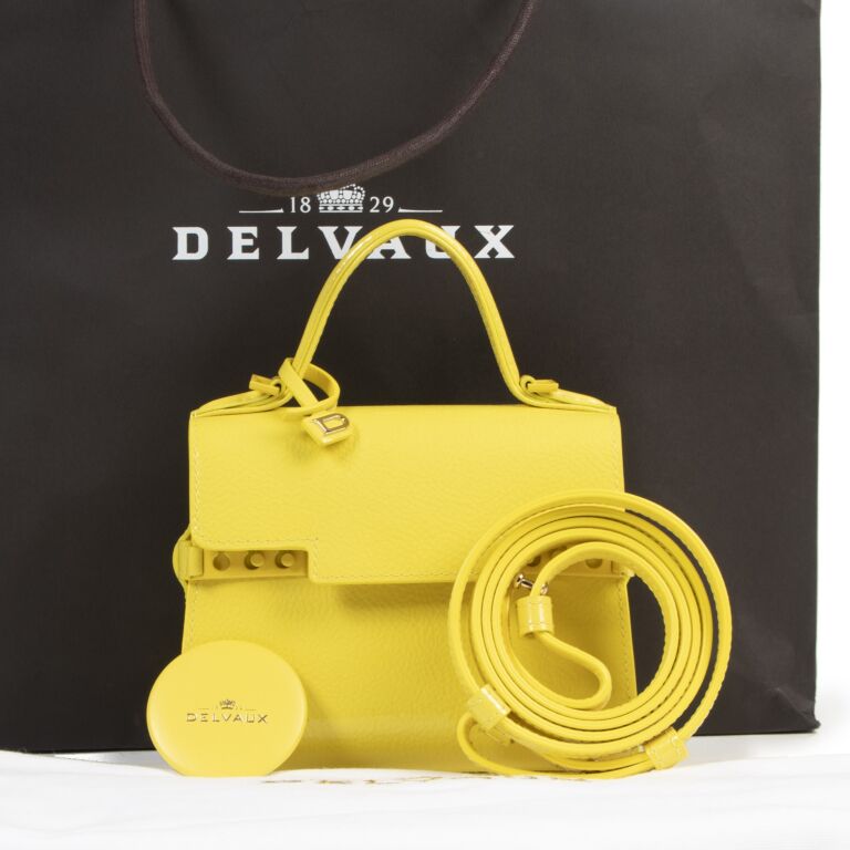 Delvaux Tempète Yellow Micro Crossbody Bag ○ Labellov ○ Buy and