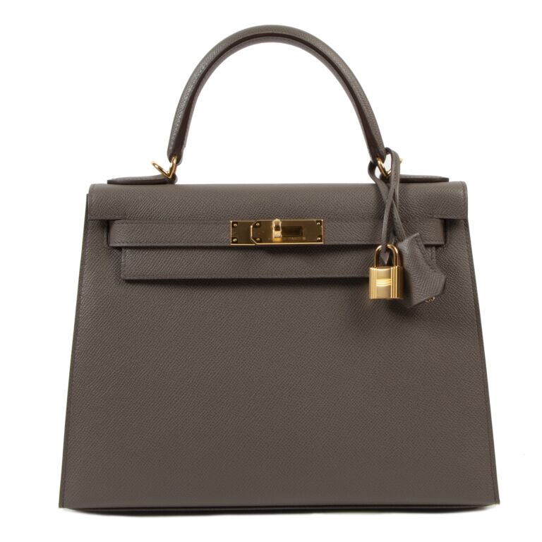 Herm s Kelly 28 Veau Epsom Gris Etain GHW Labellov Buy and
