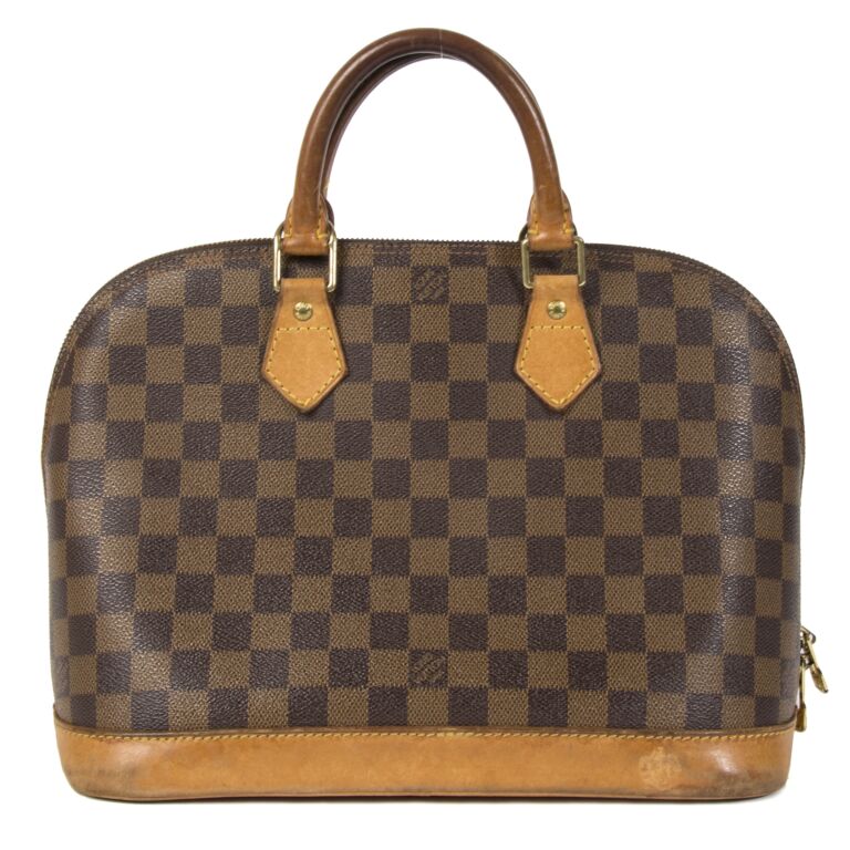 Louis Vuitton Alma Damier Ebene Shoulder Bag BB Brown. 100% Authentic