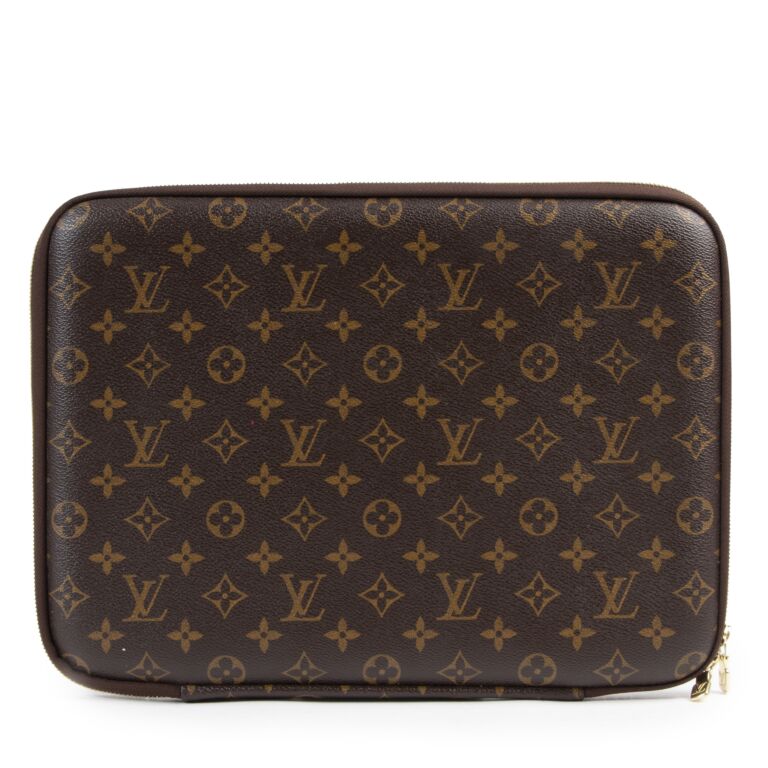 Louis Vuitton Brown Laptop Sleeve Monogram 13 inch Labellov