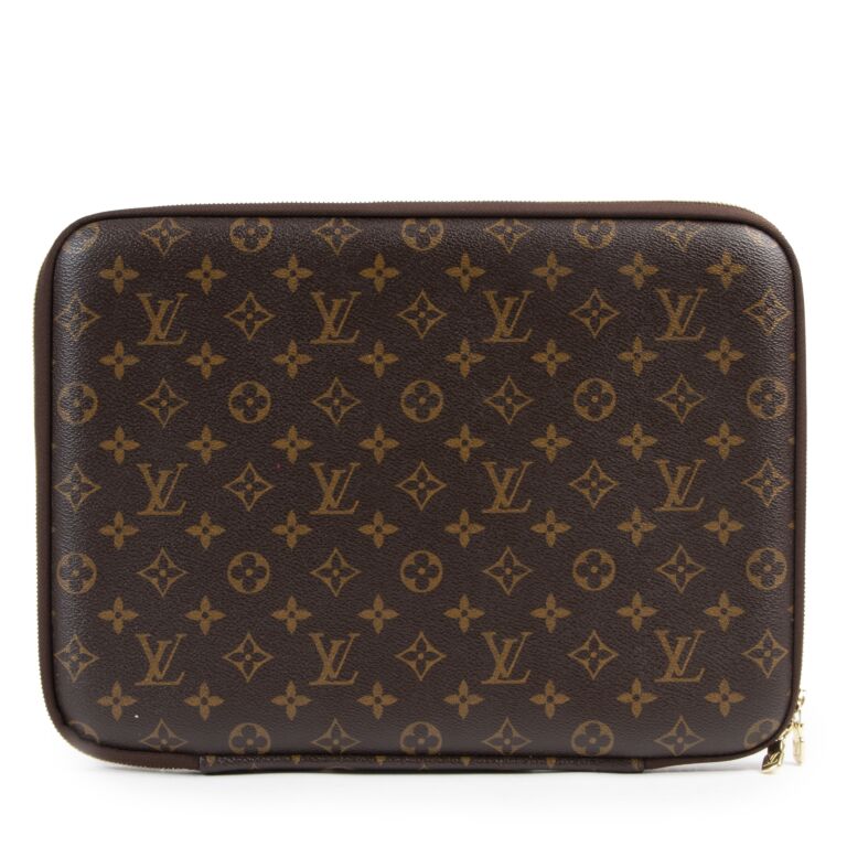 Brown & Creame Louis Vuitton Laptop Case