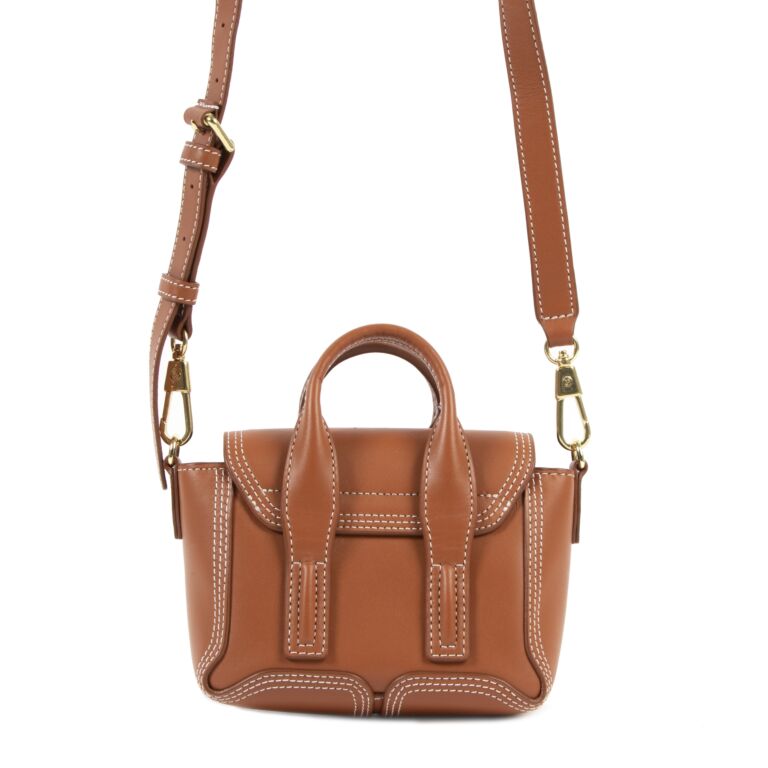 3.1 Phillip Lim Cognac Leather Nano Pashli ○ Labellov ○ Buy and