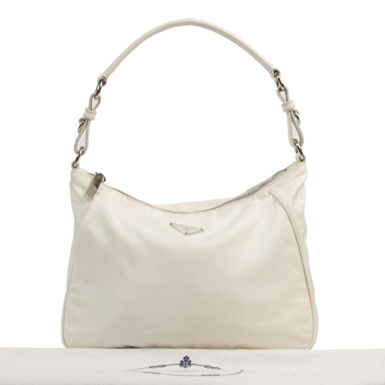 Prada White Shoulder Bag ○ Labellov ○ Buy and Sell Authentic Luxury