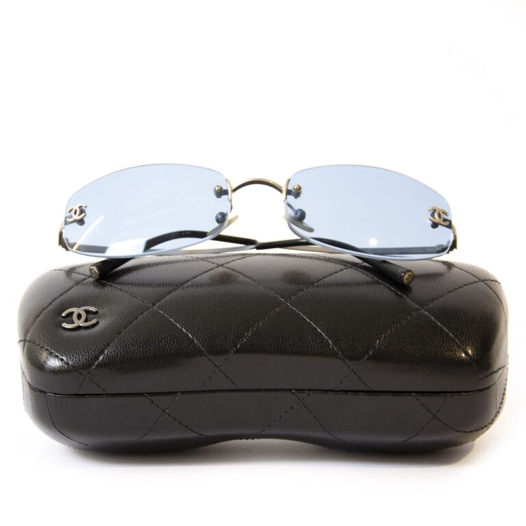 Chanel Blue Rimless Sunglasses ○ Labellov ○ Buy and Sell