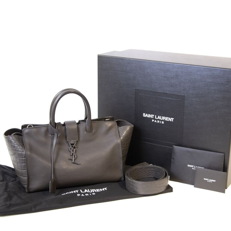 Downtown small cabas online in leather and suede