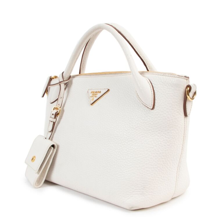 バッグ PRADA VITTELO DAINO LEATHER HAND BAG Prada Black Vitello Daino Leather Double Handle Tote Bag 1BG007