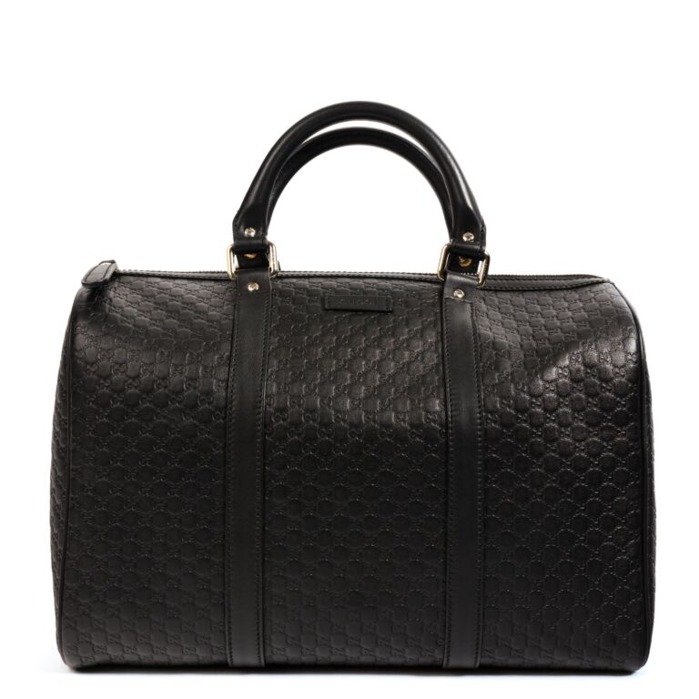 Gucci black top boston bag