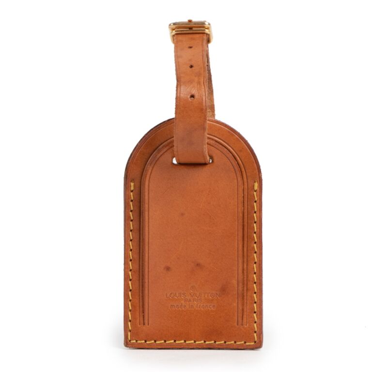 Louis Vuitton Cognac Luggage Tag ○ Labellov ○ Buy and Sell