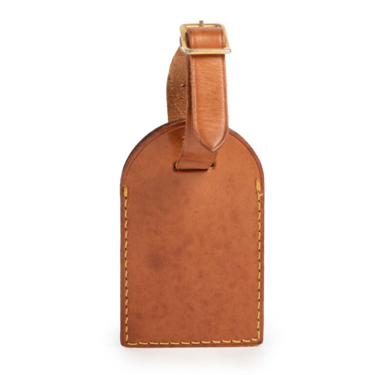 Louis Vuitton Cognac Luggage Tag Labellov Buy and Sell